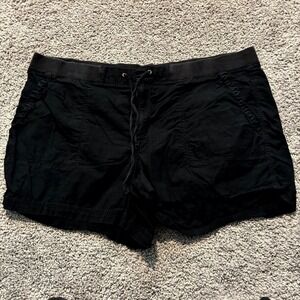 ANA A New Approach Women's Black Shorts Plus Size 2X Casual Drawstring Stretch